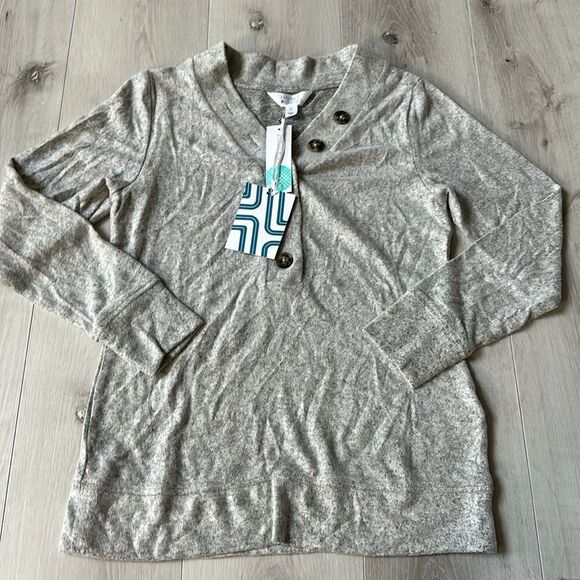 MARKET & SPRUCE
Joey Henley Cozy Brushed Knit Top Sz XS & XL GREY Stitch Fix Nwt - Picture 6 of 8